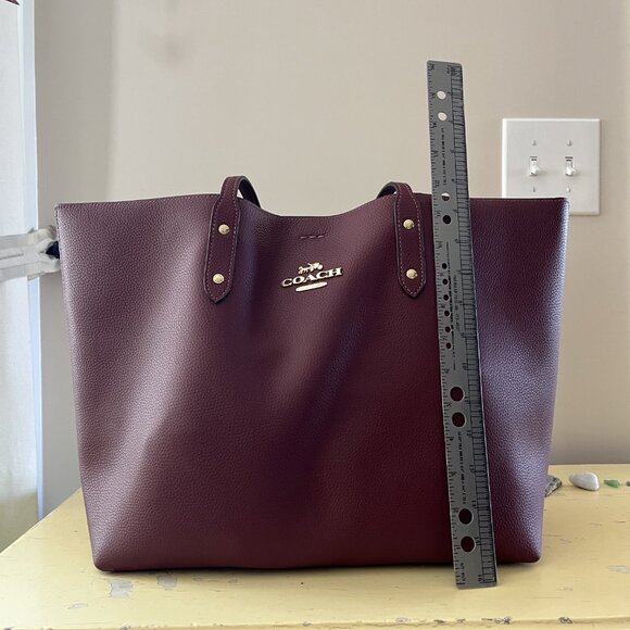 Coach Town Tote in Wine - Picture 2 of 7